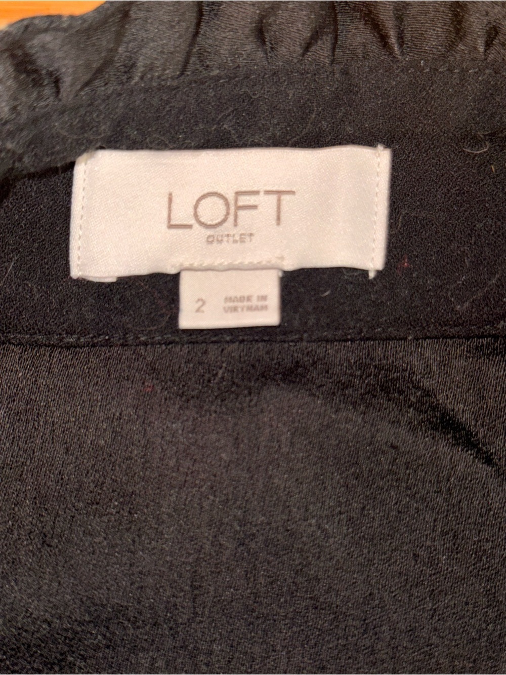 LOFT Black Button-Front Skater Skirt - Picture 3 of 3